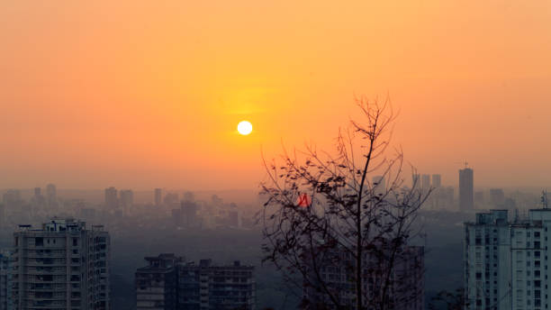 istock A beautiful sunset with cityscape, Mumbai, Maharastra, India 1317968942