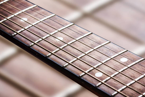 istock Guitar fret isolated. Music background. 1317969702