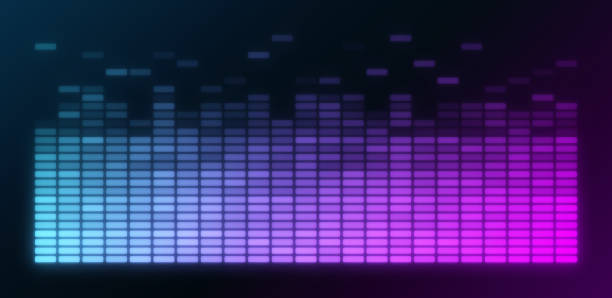 Sound Music Podcast Voice Equalizer Abstract Background Sound music podcast voice equalizer abstract background pattern design. equaliser stock illustrations