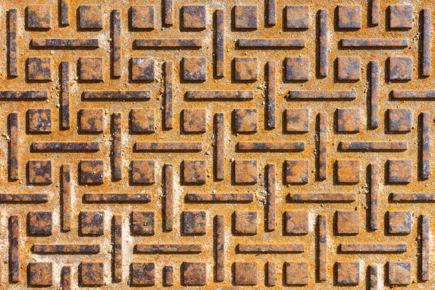 Anti slippery metal surface. Grunge corroded metal texture.