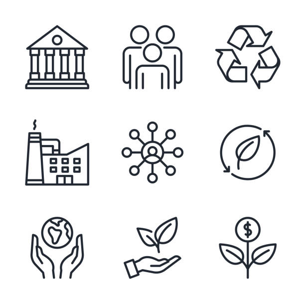 ESG concept. Environmental, social, and corporate governance related editable stroke outline icons set  isolated on white background flat vector illustration. Pixel perfect. 64 x 64. ESG concept. Environmental, social, and corporate governance related editable stroke outline icons set  isolated on white background flat vector illustration. Pixel perfect. 64 x 64. responsibility stock illustrations
