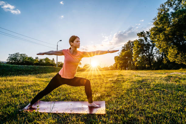 istock Pretty woman doing yoga exercises 1317976214