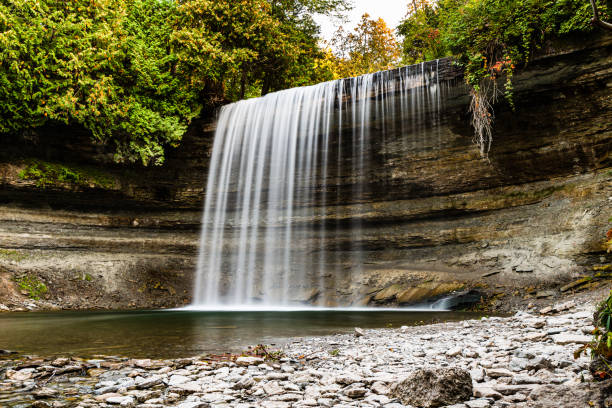 istock Waterfall on Manitoulin Island in Ontario Canada at Sunset. 1317986114