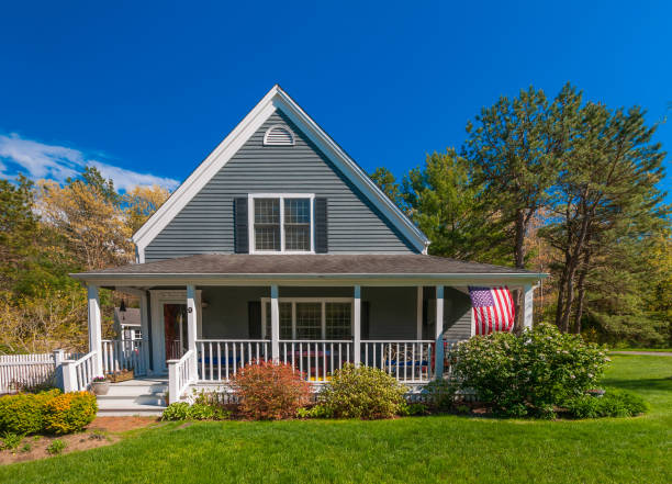 istock Single Family Home with Front Porch 1317986249