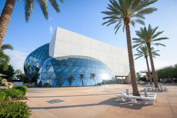 St. Petersburg, FL, USA - April 6, 2016: Exterior of the Salvador Dali Museum. The museum houses the largest collection of Dali's work outside Europe.