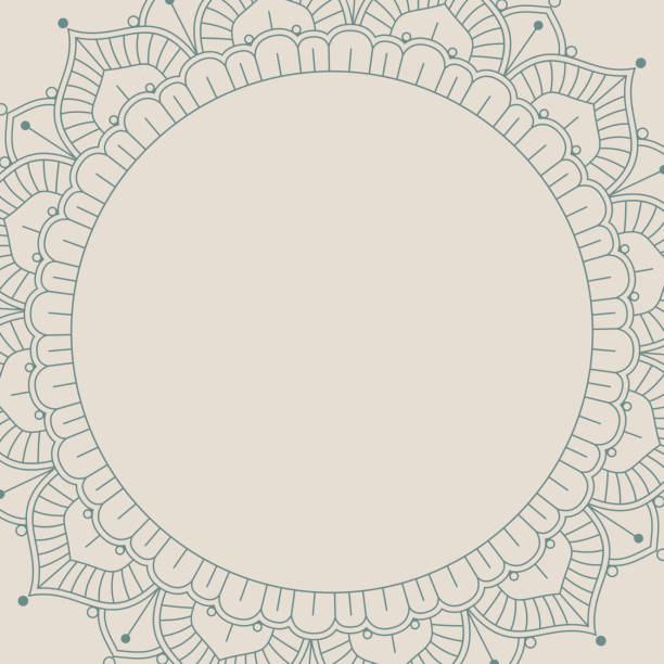 ilustrações de stock, clip art, desenhos animados e ícones de elegant mandala frame design - mandala circle hinduism pattern