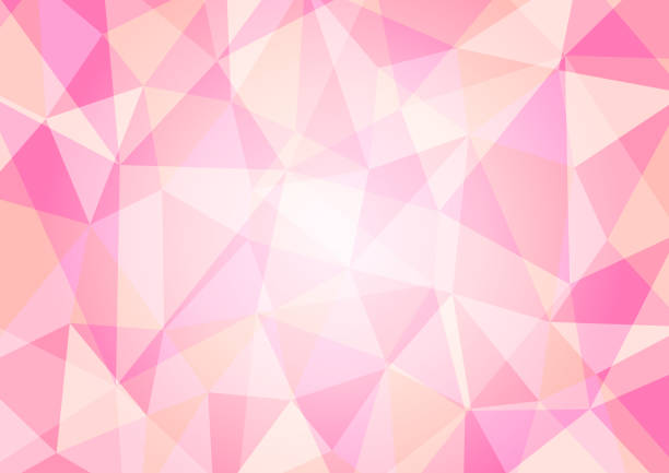 ilustrações, clipart, desenhos animados e ícones de ilustração de fundo de padrão geométrico de polígono rosa - backgrounds shiny glitter crumpled