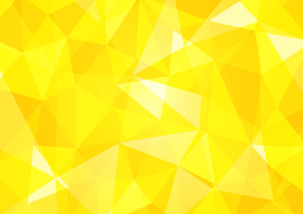 ilustrações, clipart, desenhos animados e ícones de ilustração de fundo de padrão geométrico de polígono amarelo - backgrounds shiny glitter crumpled