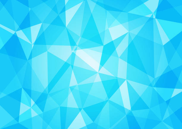 illustrations, cliparts, dessins animés et icônes de illustration géométrique de fond de modèle géométrique de polygone bleu clair - backgrounds shiny glitter crumpled