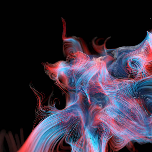 istock Abstract Colorful Wavy 3D Curls 1317994366