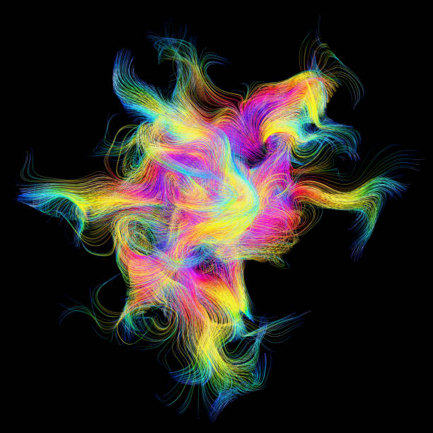 istock Abstract Colorful Wavy 3D Curls 1317994690