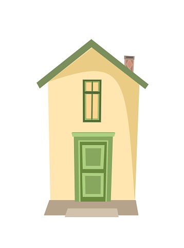 The House Is Simple Cartoon Cozy Small Rural Dwelling In A Traditional  European Style Cute Yellow Home Isolated On White Background Vector Stock  Illustration - Download Image Now - iStock
