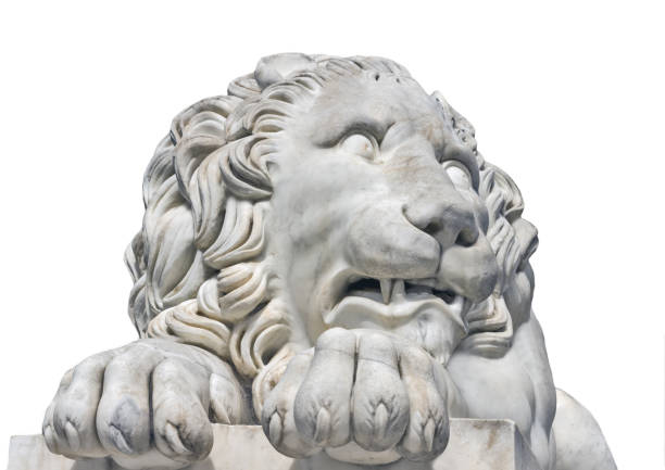 istock Sculpture Lion. Statue marble Leo 1317999489