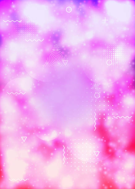 istock Neon background with liquid purple shapes. Luminous fluid. Fluorescent cover with bauhaus gradient. 1318001617