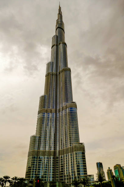Dubai, United Arab Emirates, The Burj Khalifa Tower Dubai, United Arab Emirates, April 11, 2019. The Burj Khalifa Tower is a skyscraper located in Dubai in the United Arab Emirates. In May 2008 it is the tallest tower built. burj khalifa photos stock pictures, royalty-free photos & images