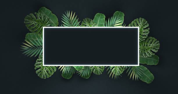 istock Creative layout made of flowers and leaves with paper card note. 3d rendering 1318010202