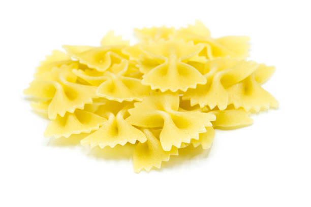 istock Farfalle noodle isolated on white background 1318014036