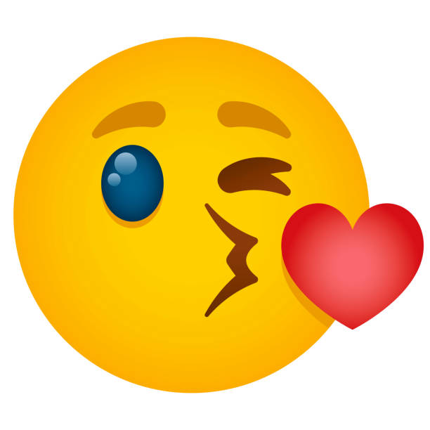 Blowing A Kiss Emoji Icon Stock Illustration - Download Image Now -  Cartoon, Kissing, Anthropomorphic - iStock