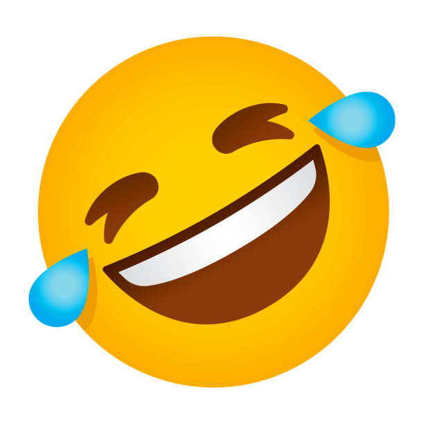 роллинг на этаже смеющийся emoji икона - laughing stock illustrations