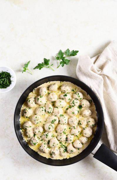 istock Swedish meatballs with creamy 1318019079