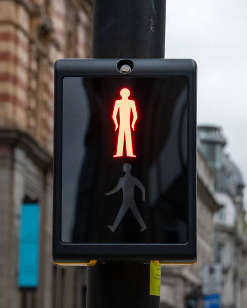 istock Red man light at a pedestrian crossing 1318022028