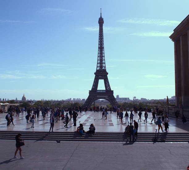 Eiffel Tower at sunset, Paris, France