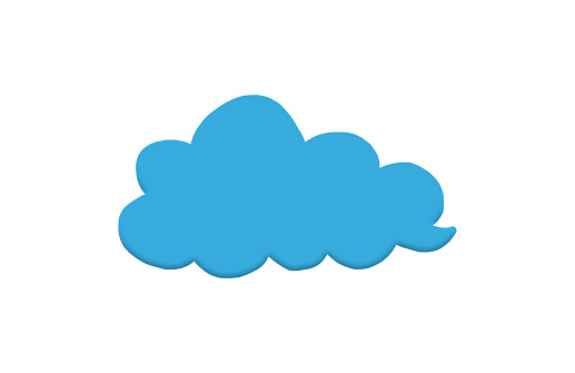 Speech Bubble As A Cloud In White Background