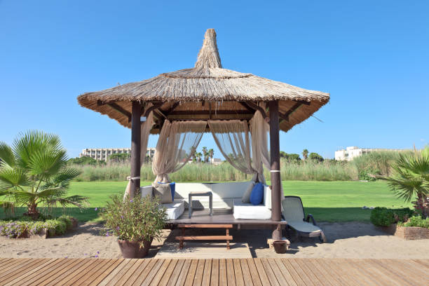 istock Hotel beach awaits its guests with its deep blue sea. 1318034237
