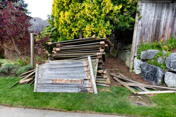 istock Close up a home fence being taken down for new replacement 1318035514