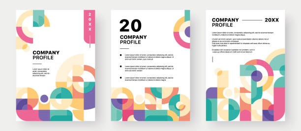 Cover design annual report, flyer, brochure. Cover design annual report,vector template brochures, flyers, presentations, leaflet, magazine a4 size. Dark blue and green polygons on a white background wild posting ad stock illustrations