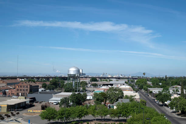 Stockton California View of Stockton California looking west toward I-5 stockton california stock pictures, royalty-free photos & images