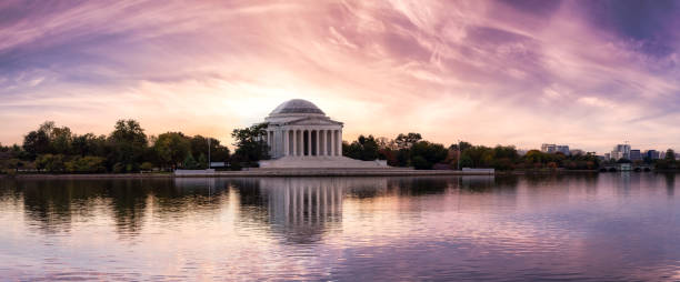 istock Panoramic view of Thomas Jefferson Memorial 1318051551