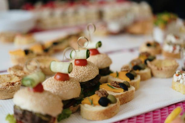 istock Wedding reception details, wedding dinner, tables, close up with depth of field. 1318051568