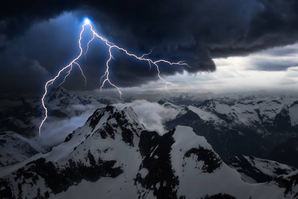 istock Dark Dramatic Mountain Landscape with Stormy Cloud. 1318053658