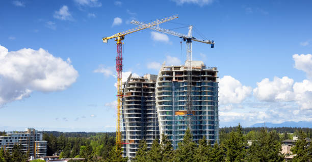 istock Construction Site of New Residential Building Development 1318054395