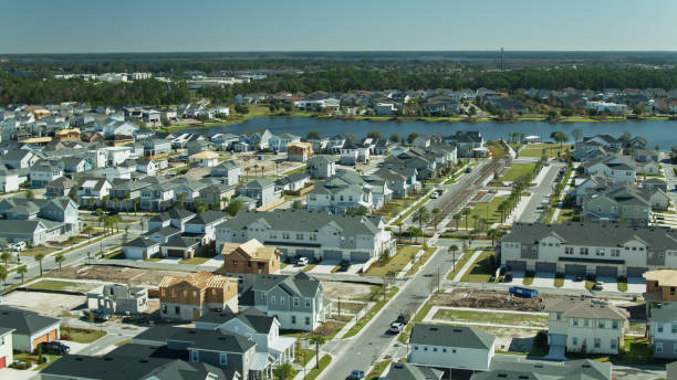 istock Suburban Tract Housing Under Development in Florida - Aerial 1318054482