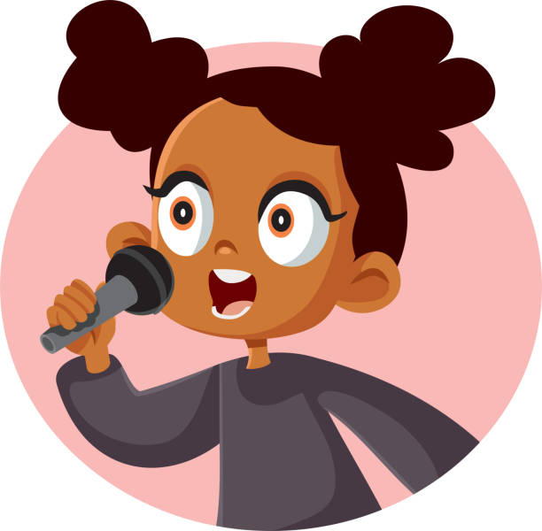72 African American Girl Singing Illustrations & Clip Art - iStock