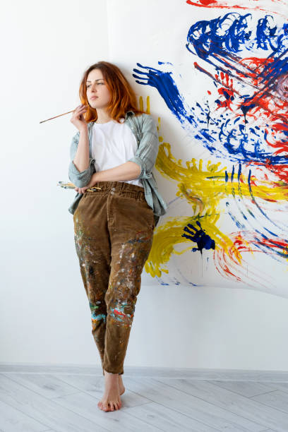 istock painting art pensive woman abstract artwork wall 1318058008
