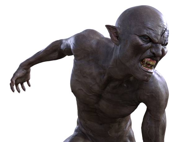 istock Zombie monster isolated on white background 3d illustration 1318060762