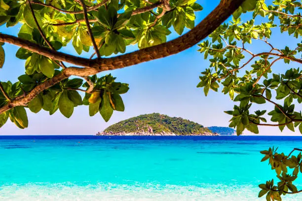 Photo of Scenic Seascape of Koh Miang Island, Similan Island, in Summer, Phang-gna, Thailand