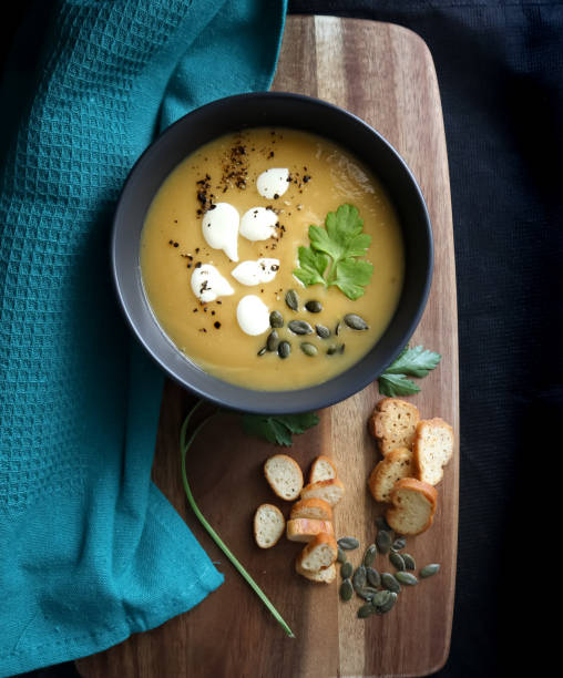 istock Bowl of butternut soup 1318082230