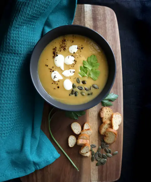 Photo of Bowl of butternut soup