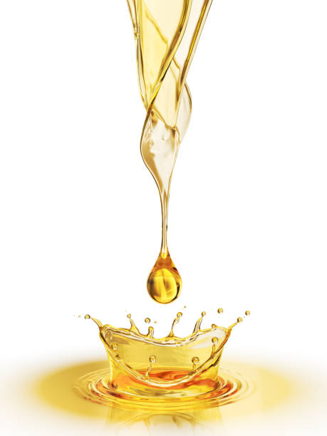 istock Cosmetic Oil drop isolated on white background 1318085539