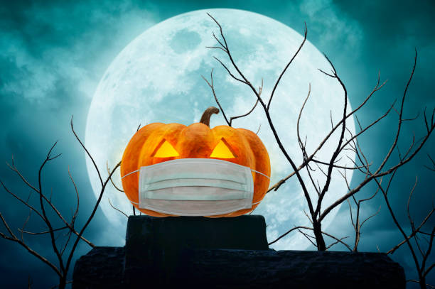 istock Halloween and coronavirus or covid-19 concept 1318085852