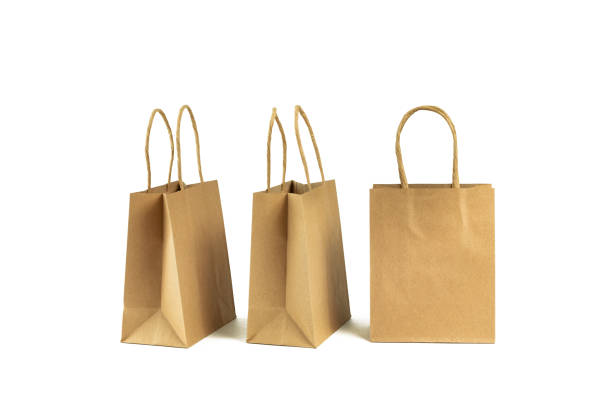 istock Several mockup assorted paper bags and boxes. Packages delivery 1318088339