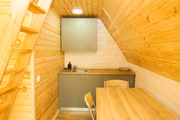 istock small kitchen interior from wooden house 1318090240
