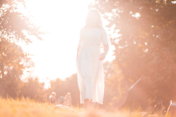 Woman spending time in nature.