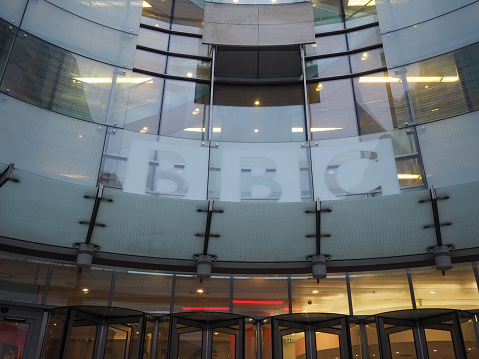 London, Uk - Circa June 2016: BBC Broadcasting House headquarters of the British Broadcasting Corporation in Portland Place