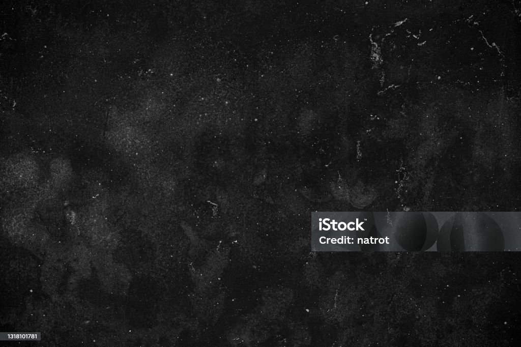 Stone black texture background. Dark cement wall Textured Stock Photo