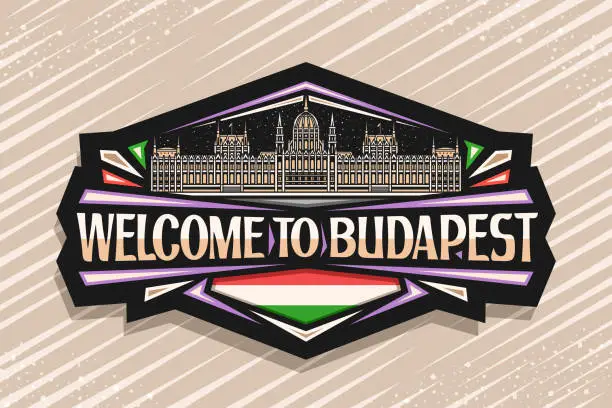 Vector illustration of Vector sign for Budapest